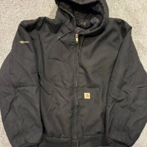 Carhartt‎ Jacket Men 2XL Tall Black Hooded Yukon Extremes Artic Quilt Lined J133